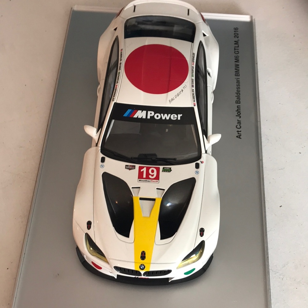 BMW M6 GTLM John Baldessari Art Model Car 1:18